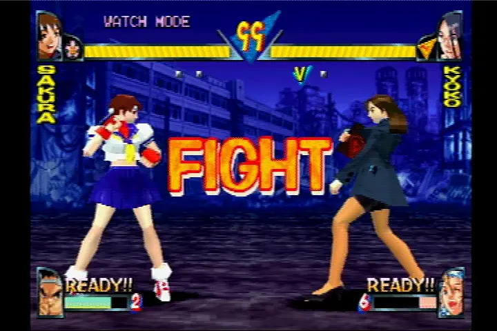 Sakura y Kyoko preparadas para combatir en Rival Schools